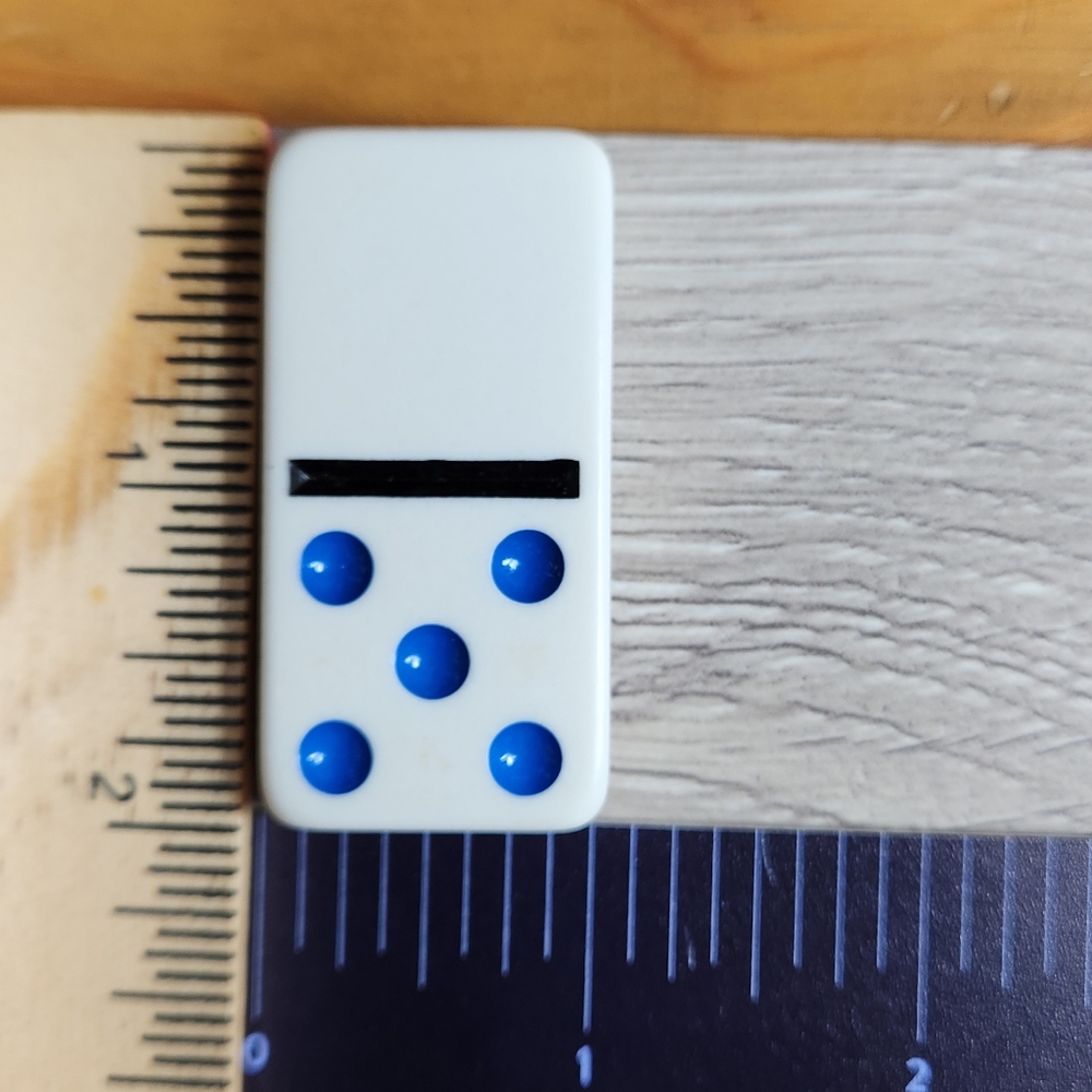 Blank:5 Replacement Dominoes Large Dot Shiny Color 2x1x⅜  $1 Each in a Bundle